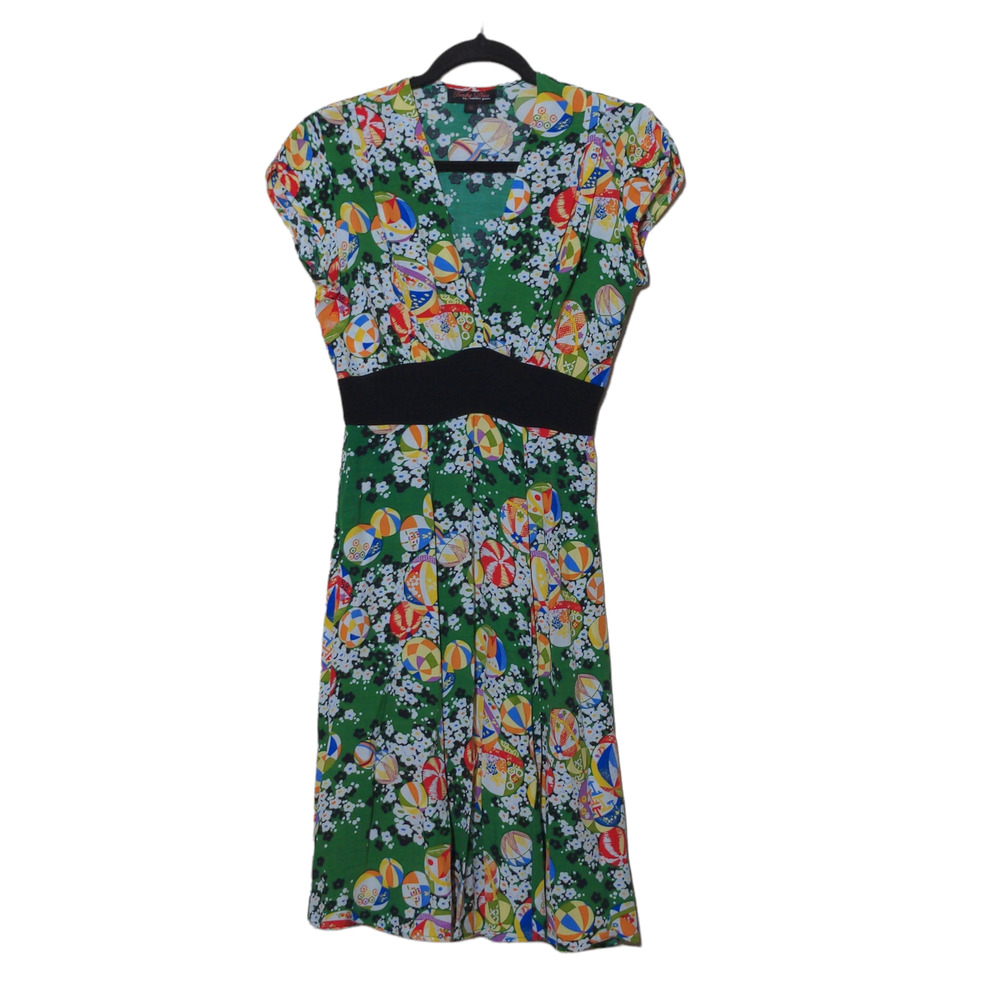Trashy Diva Green Floral and Multicolor Midi Dress